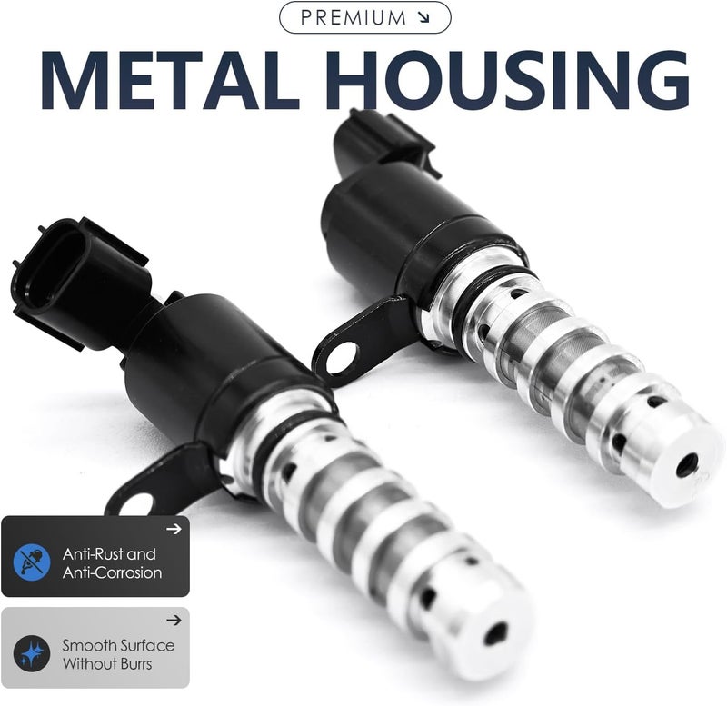 Dcmr 2 PCS Intake & Exhaust Engine Variable Valve Timing (VVT) Solenoid Compatible with Hyundai Santa Fe 2012 Sonata 12-15 Includes Oil Control Valve L4 2.0L 2.4L Replaces 2210025012 221002G000 - Image 3